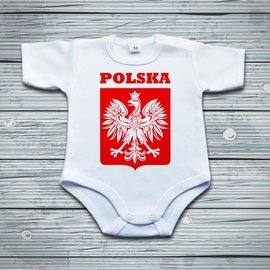 Body z godłem Polski - body niemowlęce