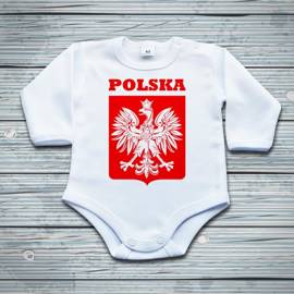 Body z godłem Polski - body niemowlęce
