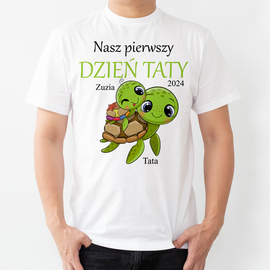 Nasz pierwszy DZIEŃ TATY - żółw - koszulka męska